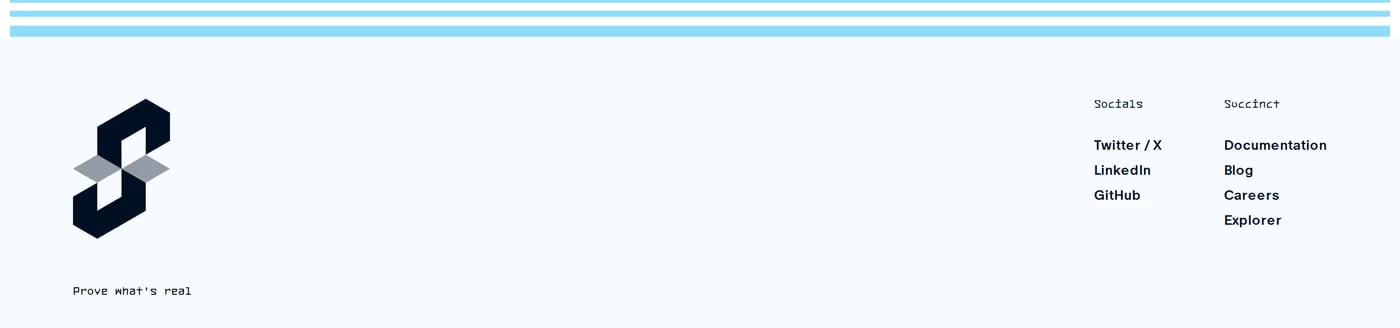 Succinct Footer section