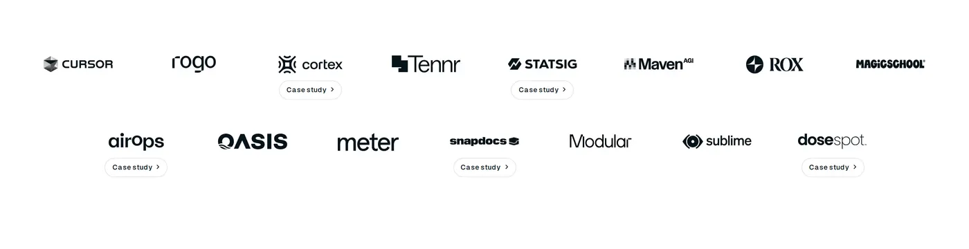 Tabs — screenshot of the logos section
