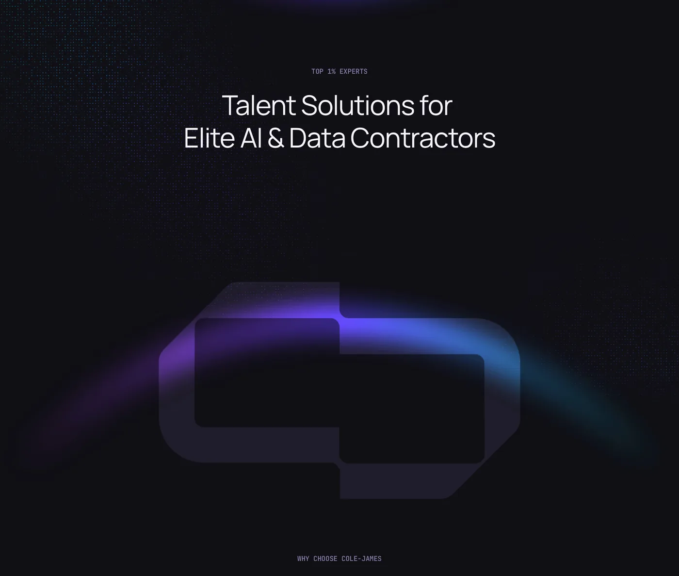 Talent Solutions — screenshot of the hero section