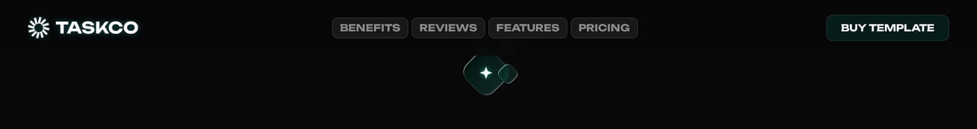 Taskco — screenshot of the navigation section