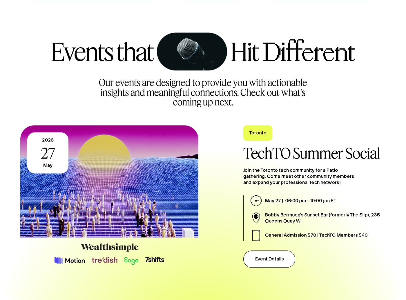 TechTO Events section