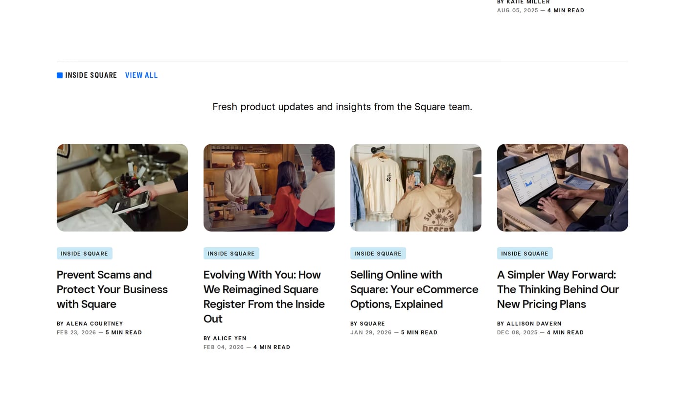 The Bottom Line — screenshot of the blog section