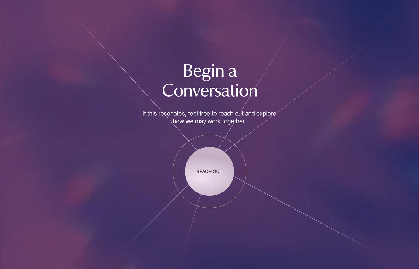 The Frequency Architect — screenshot of the call to action section