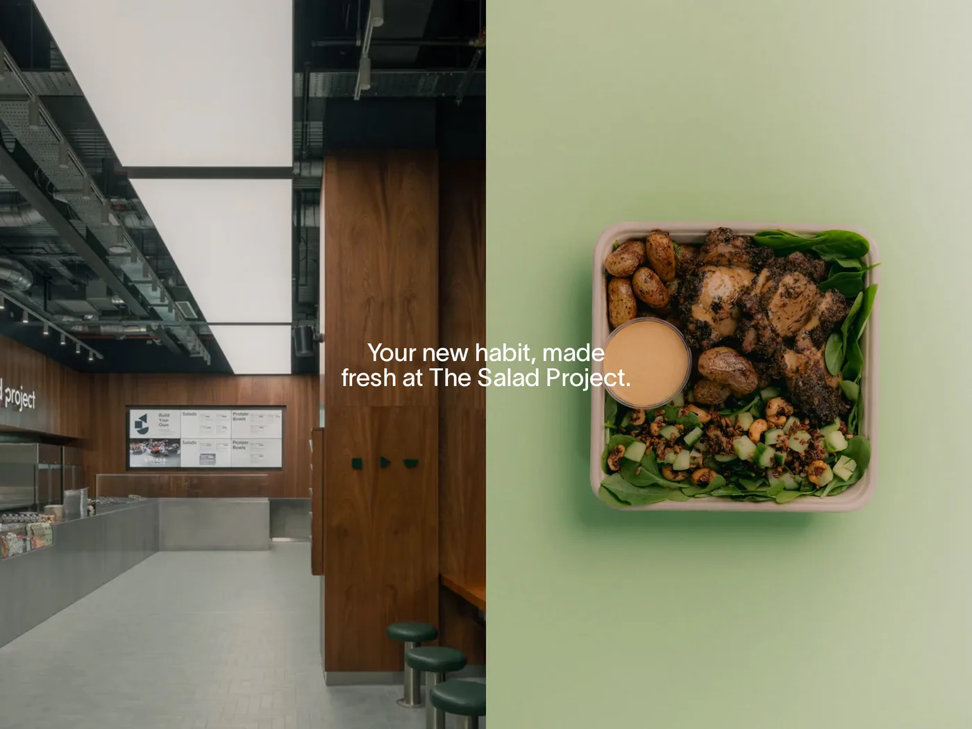 The Salad Project — screenshot of the hero section