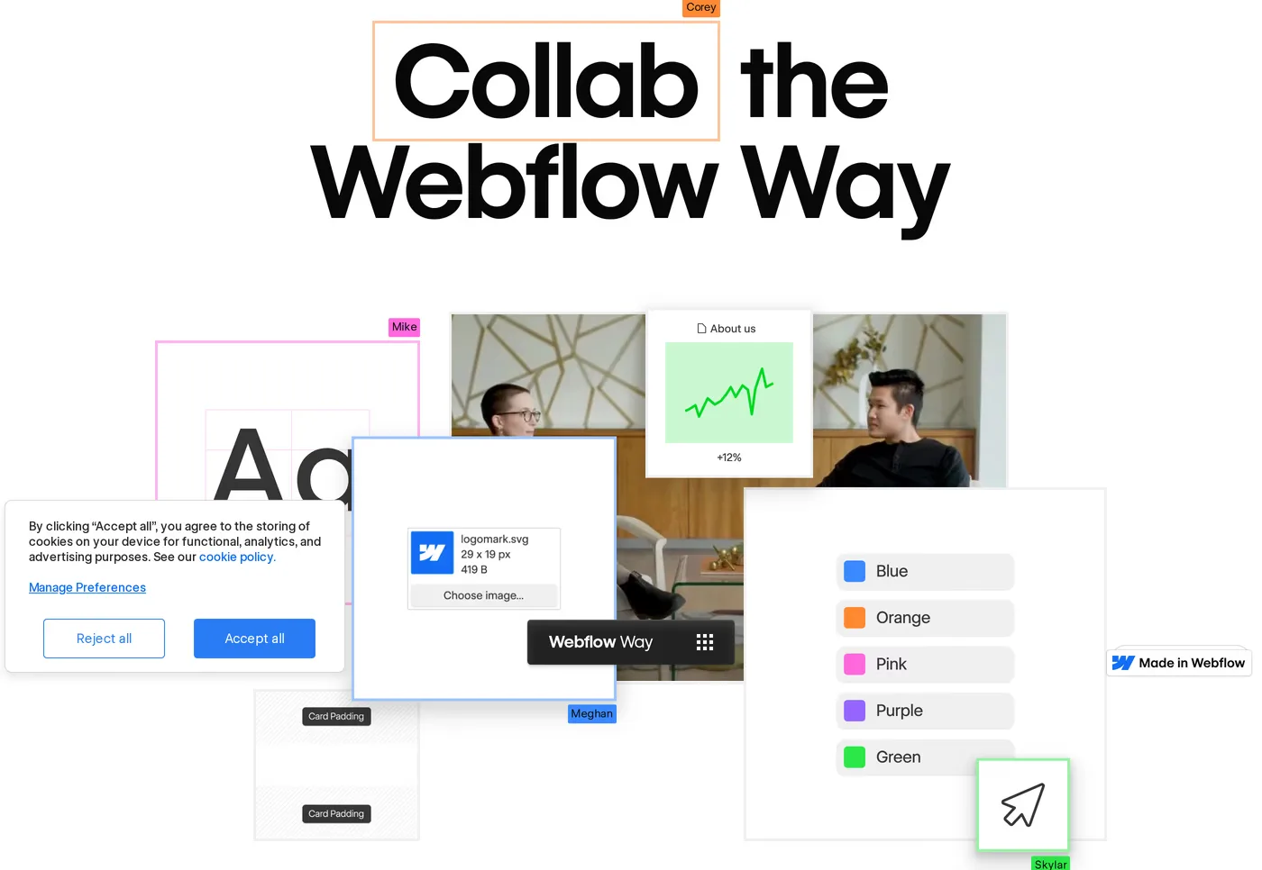 The Webflow Way — screenshot of the hero section