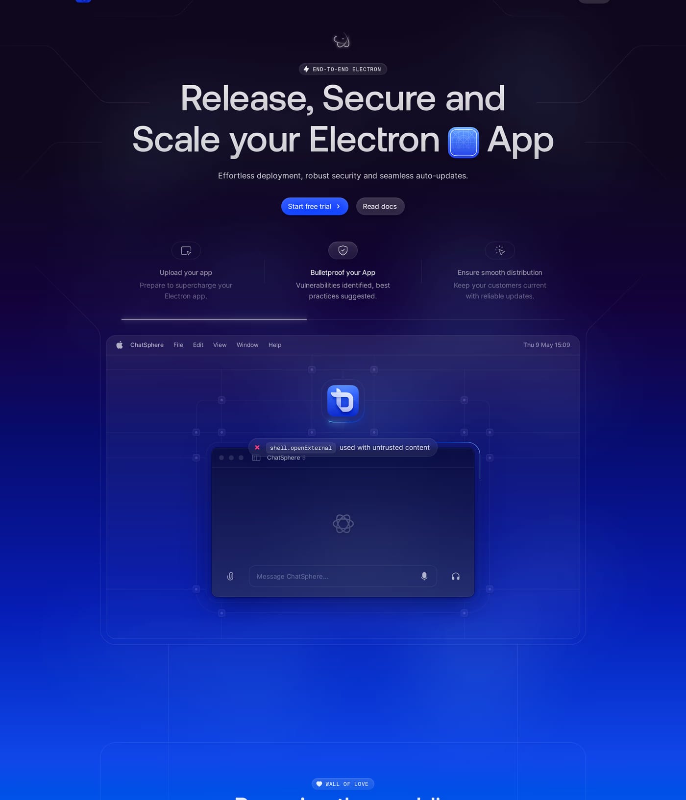 ToDesktop — screenshot of the hero section