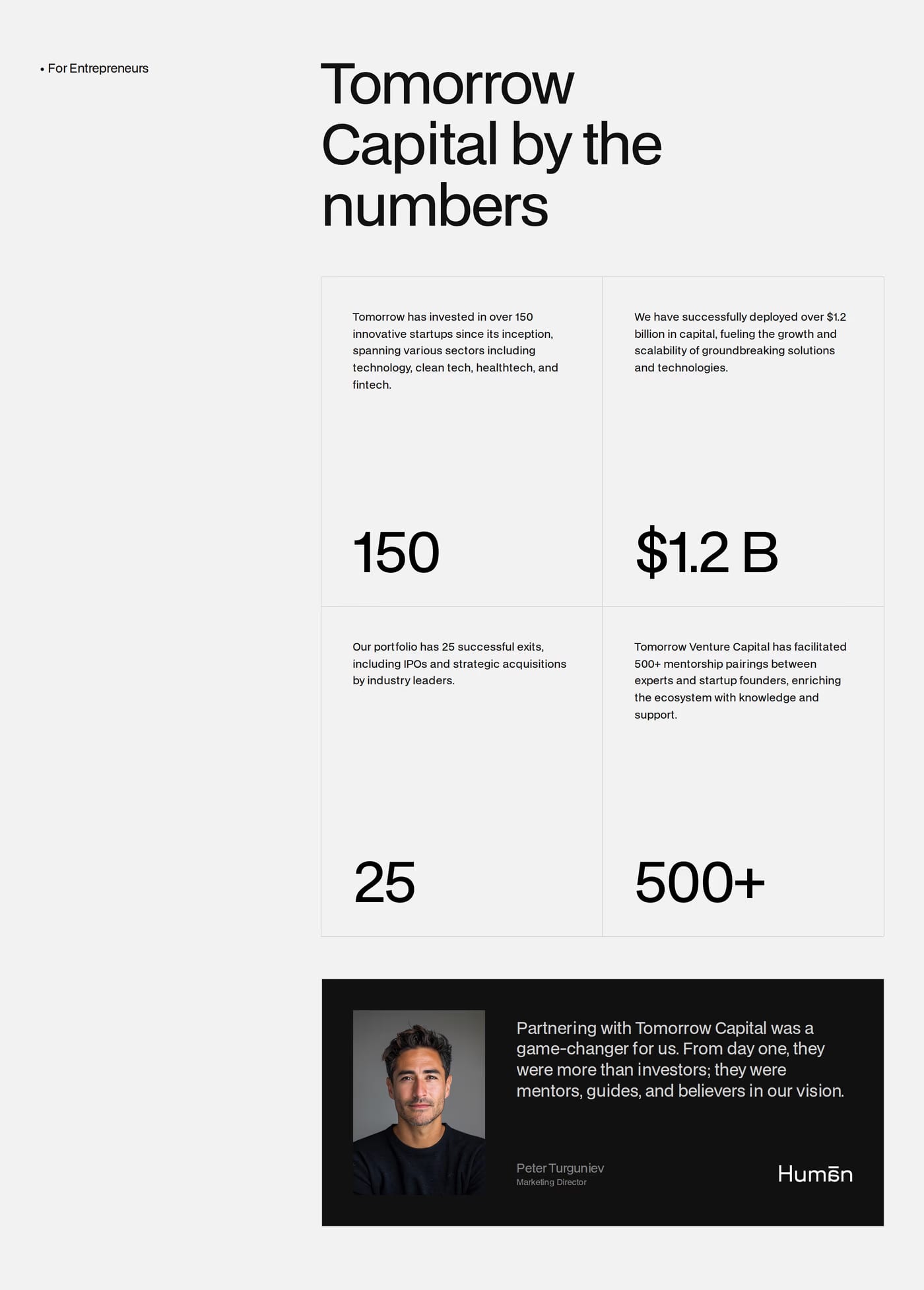 Tomorrow — screenshot of the stats section