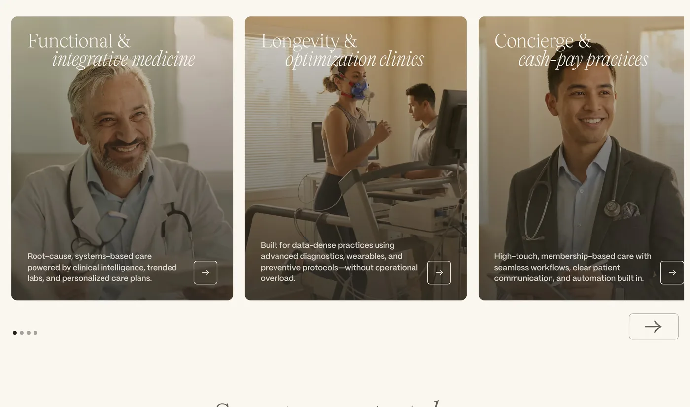 Vibrant — screenshot of the features section