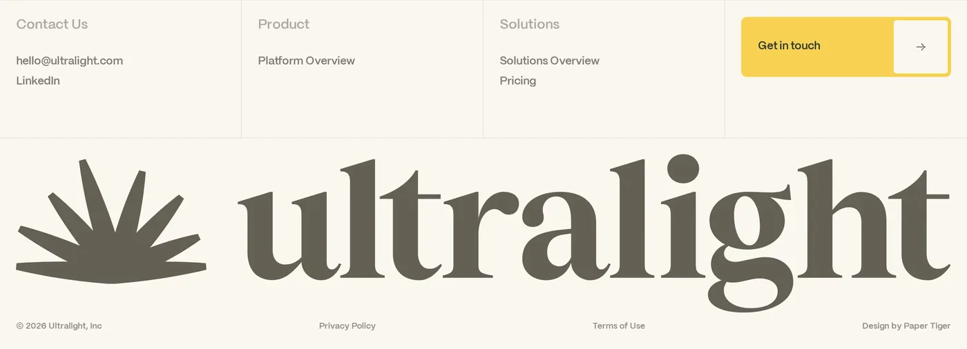 Vibrant — screenshot of the footer section