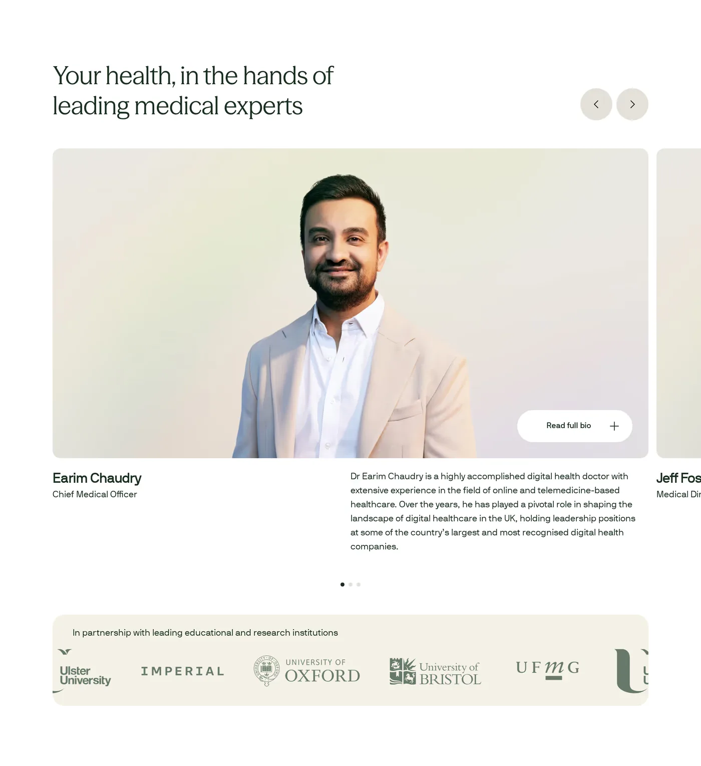 Voy — screenshot of the team section