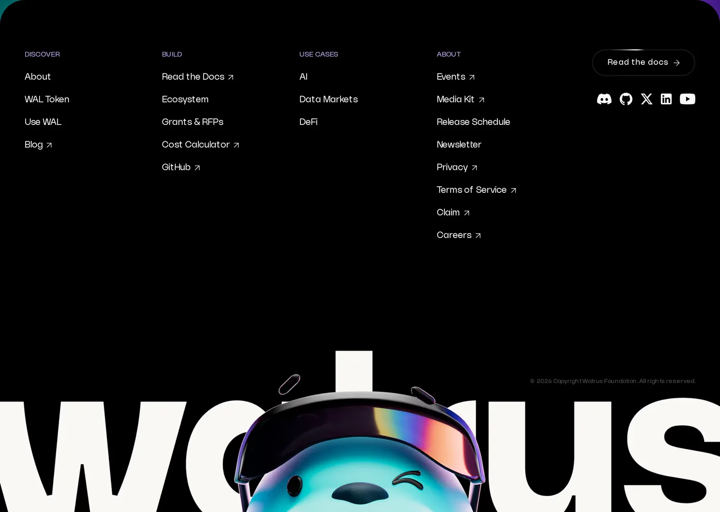 Walrus — screenshot of the footer section