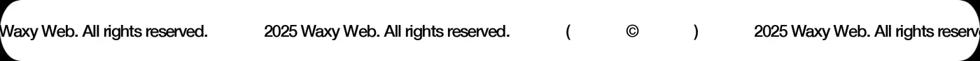 WaxyWeb — screenshot of the footer section