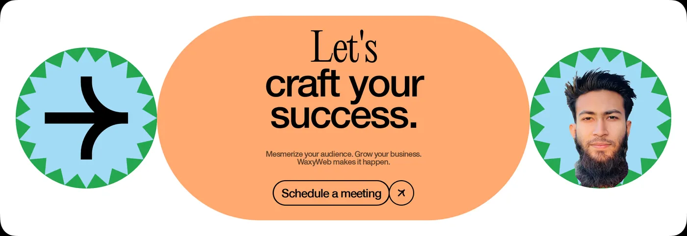 WaxyWeb — screenshot of the call to action section