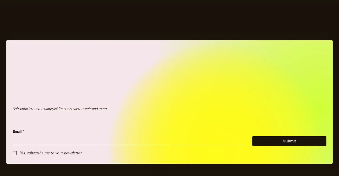 ZephyrWear — screenshot of the call to action section