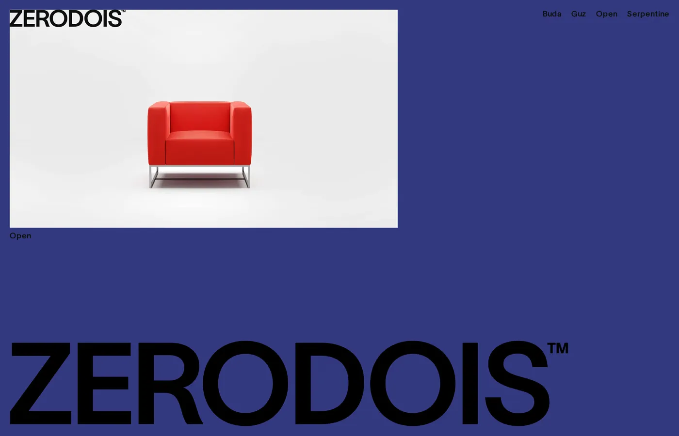 Zerodois — screenshot of the hero section