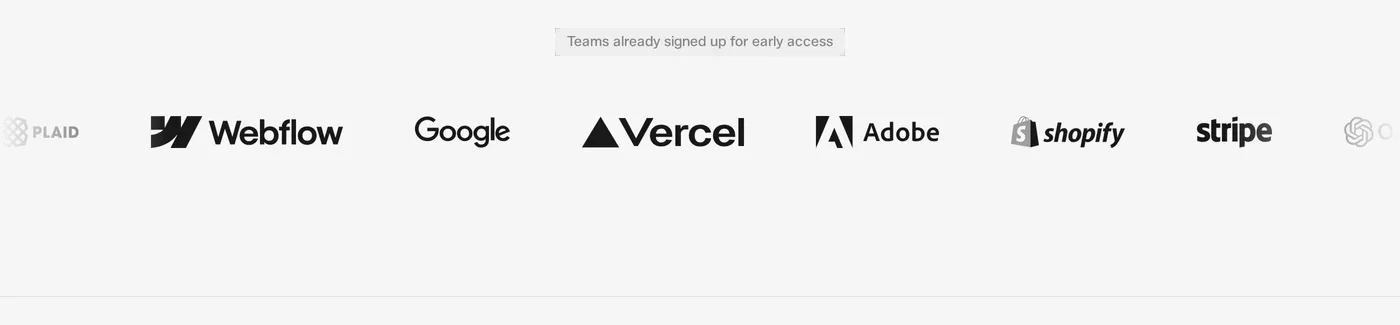 Zoah — screenshot of the logos section