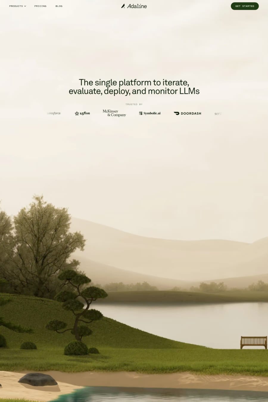 Adaline — landing website screenshot