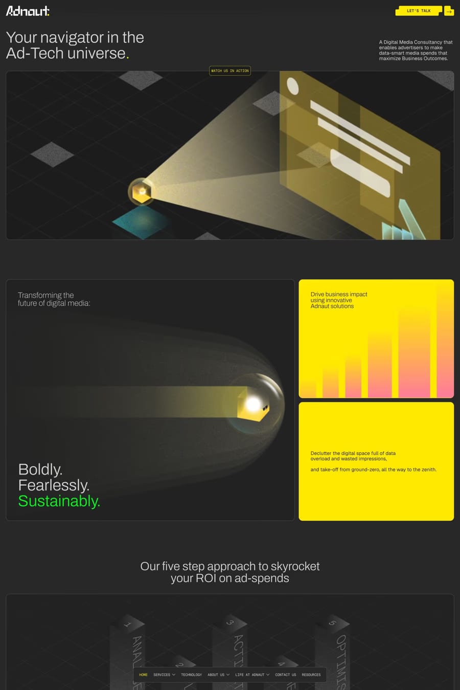 Adnaut — agency website screenshot
