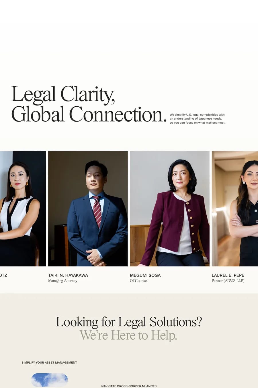 Advis Law — landing website screenshot