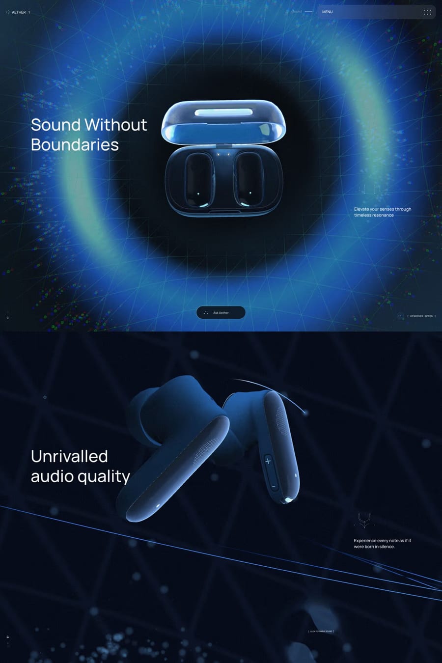 Aether 1 — shop website screenshot
