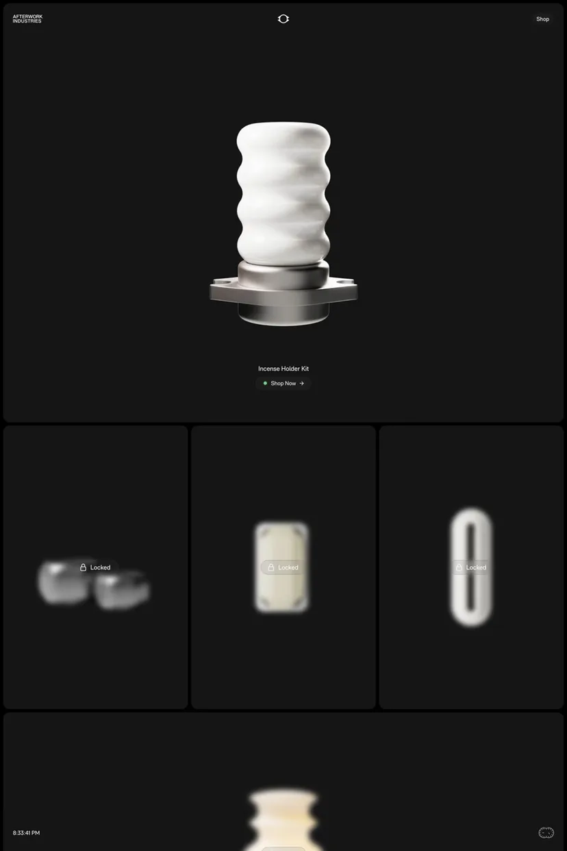 Afterwork Industries — screenshot of an online shop