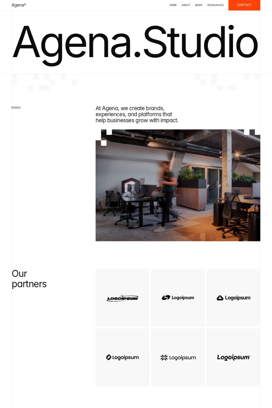 Agena — agency website template screenshot