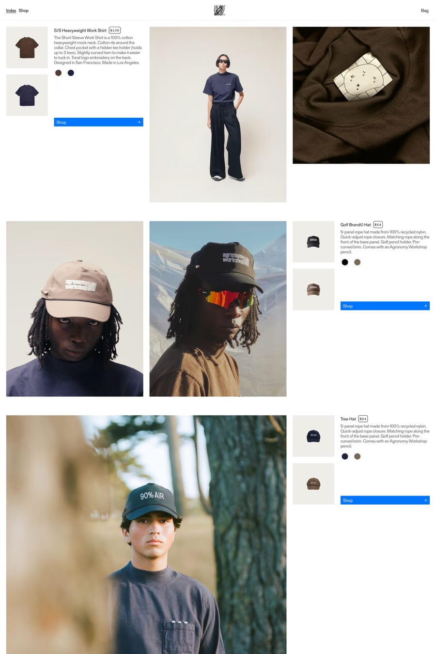 Agronomy Workshop — shop website screenshot