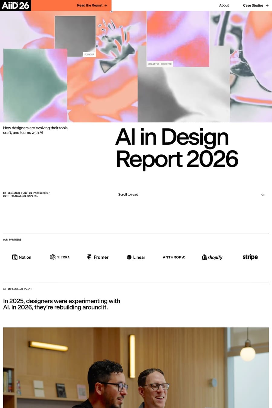 AI in Design Report 2026 — landing website screenshot
