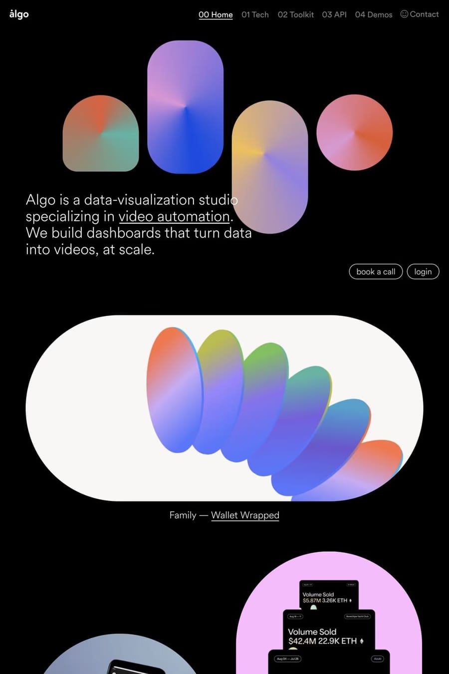 Algo — agency website screenshot