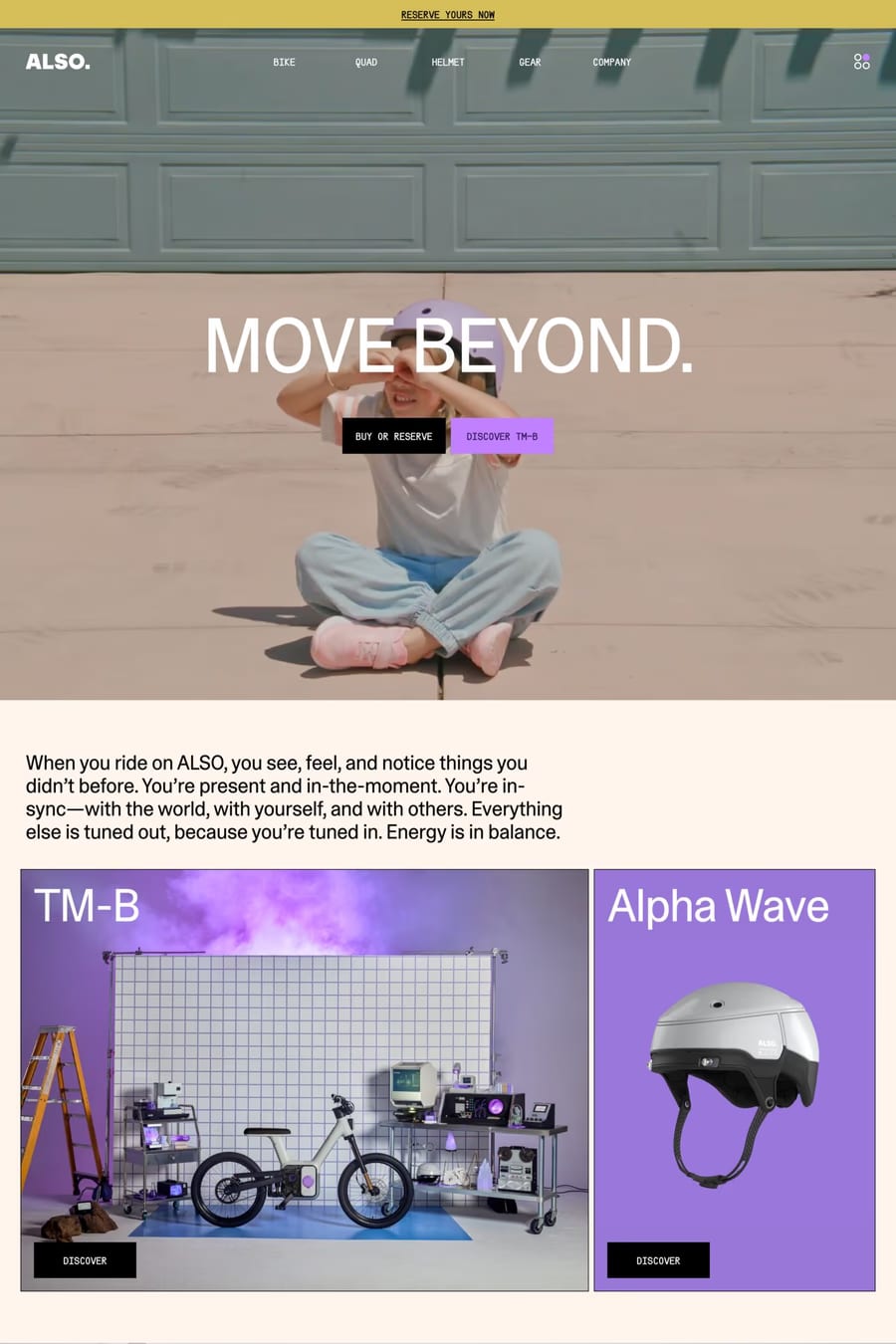 ALSO — shop website screenshot