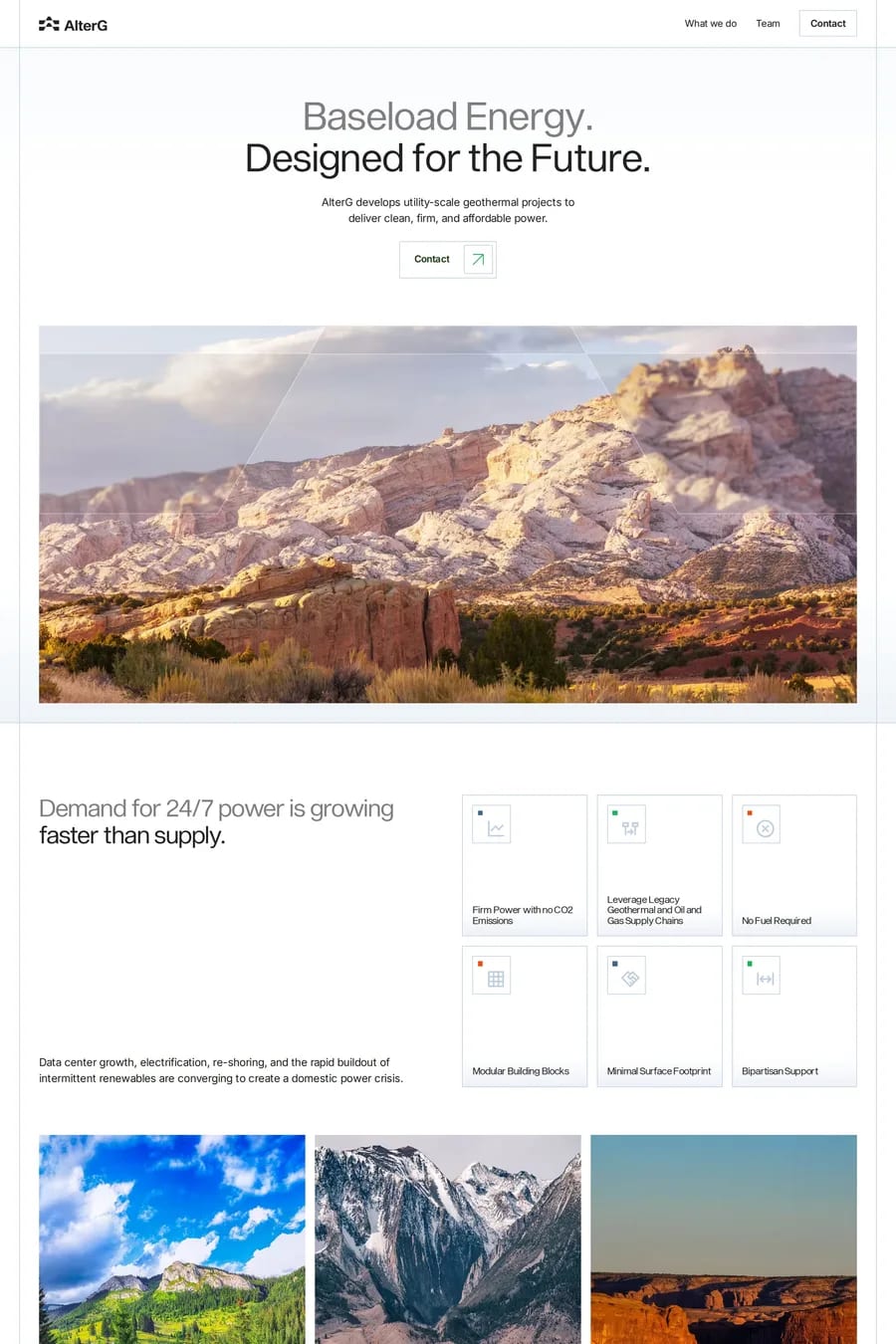 AlterG — landing website screenshot