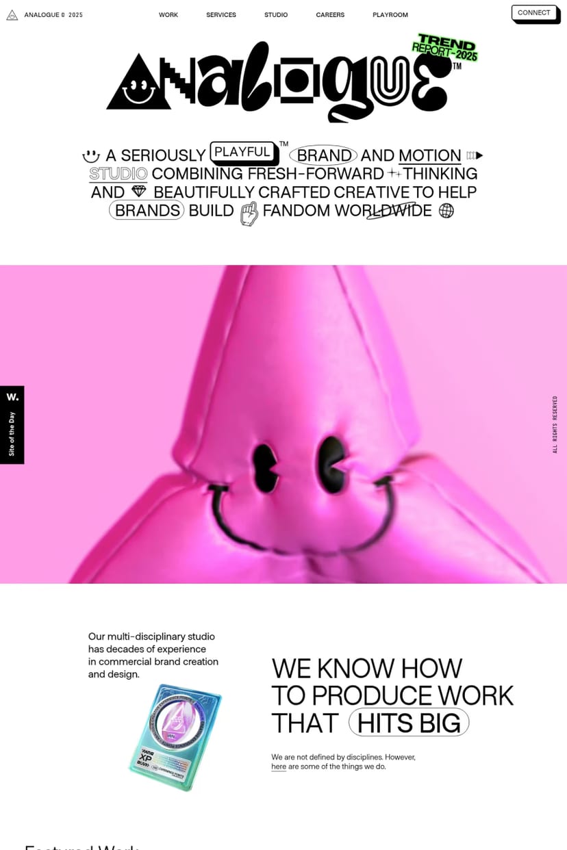 ANALOGUE — screenshot of an agency site