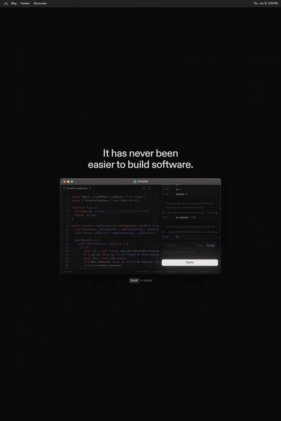 Antimetal — landing website screenshot