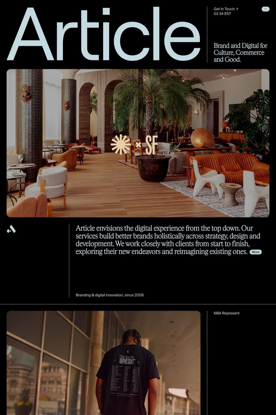 Article — agency website screenshot