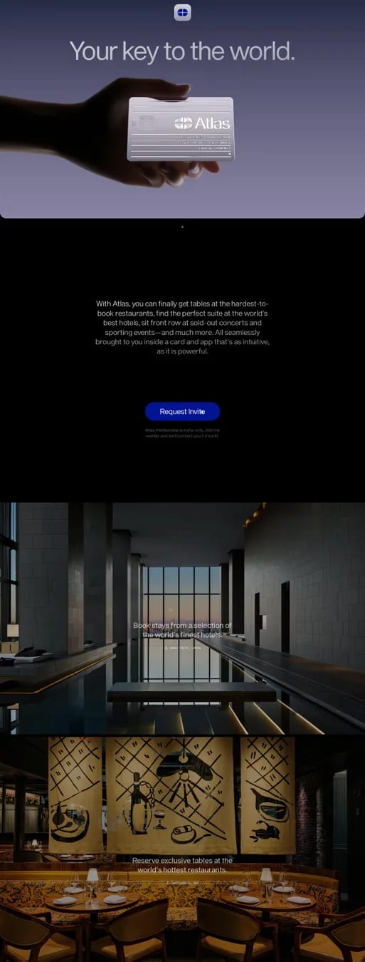 Atlas — landing website screenshot