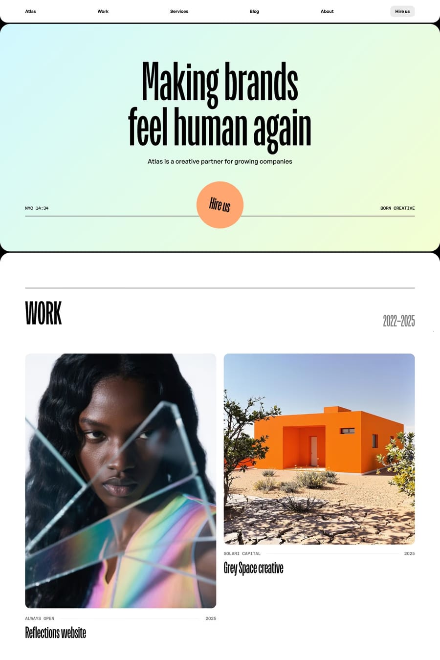Atlas Studio — agency website template screenshot