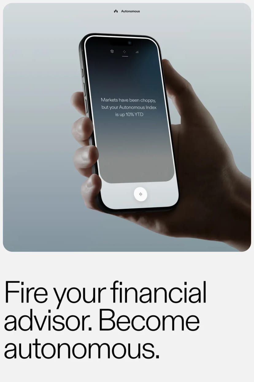 Autonomous — screenshot of a landing page