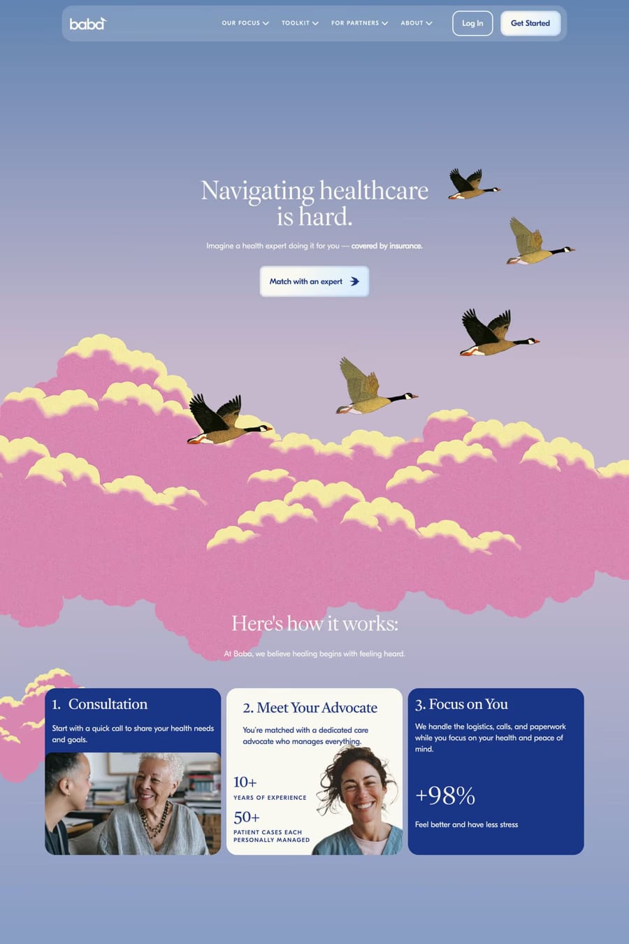 Baba — landing website screenshot