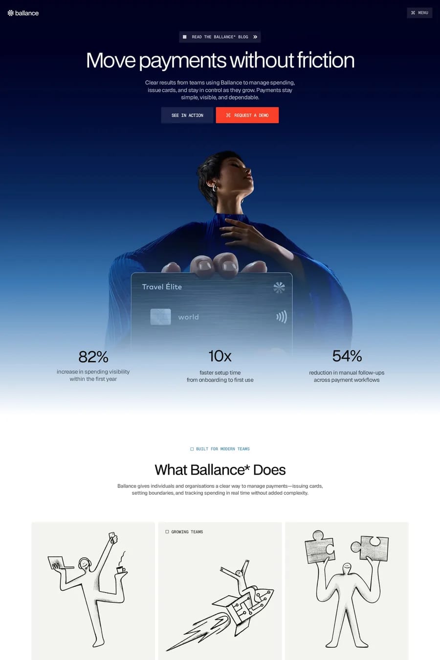 Ballance — landing website template screenshot