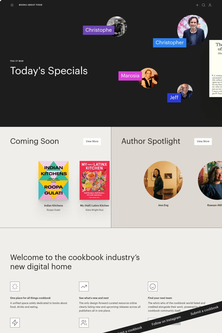 Books About Food — directory website screenshot