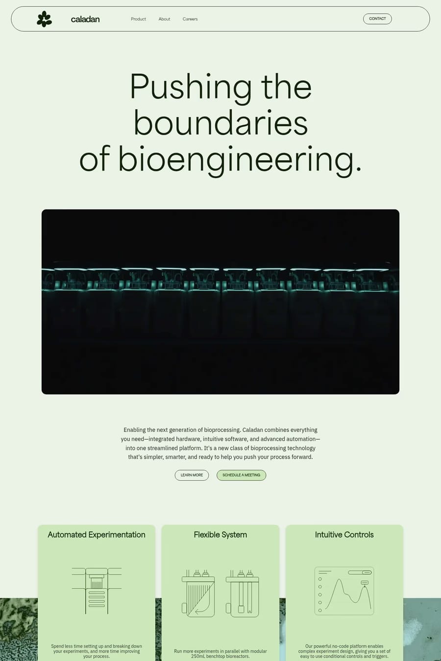Caladan — landing website screenshot