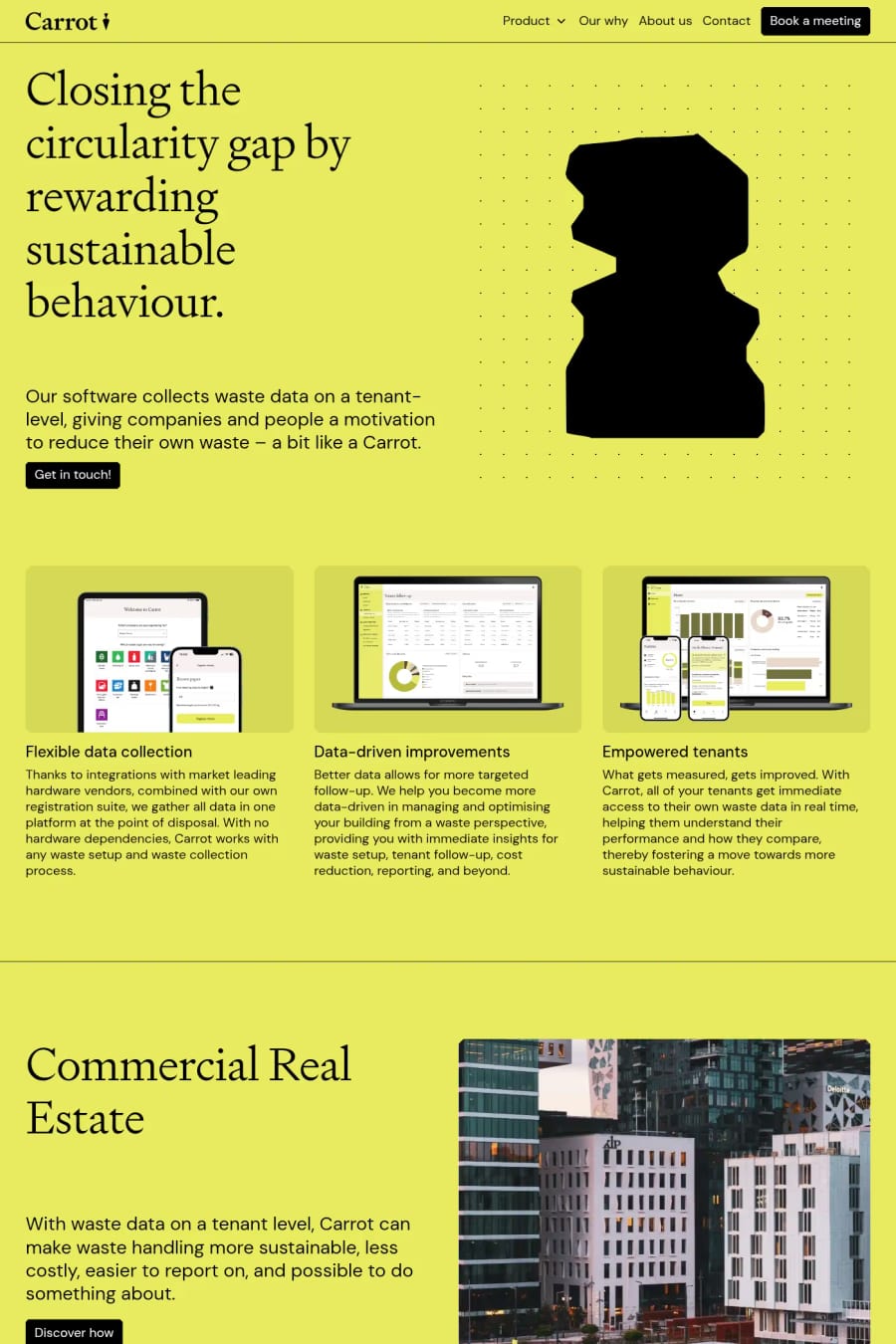 Carrot — landing website screenshot