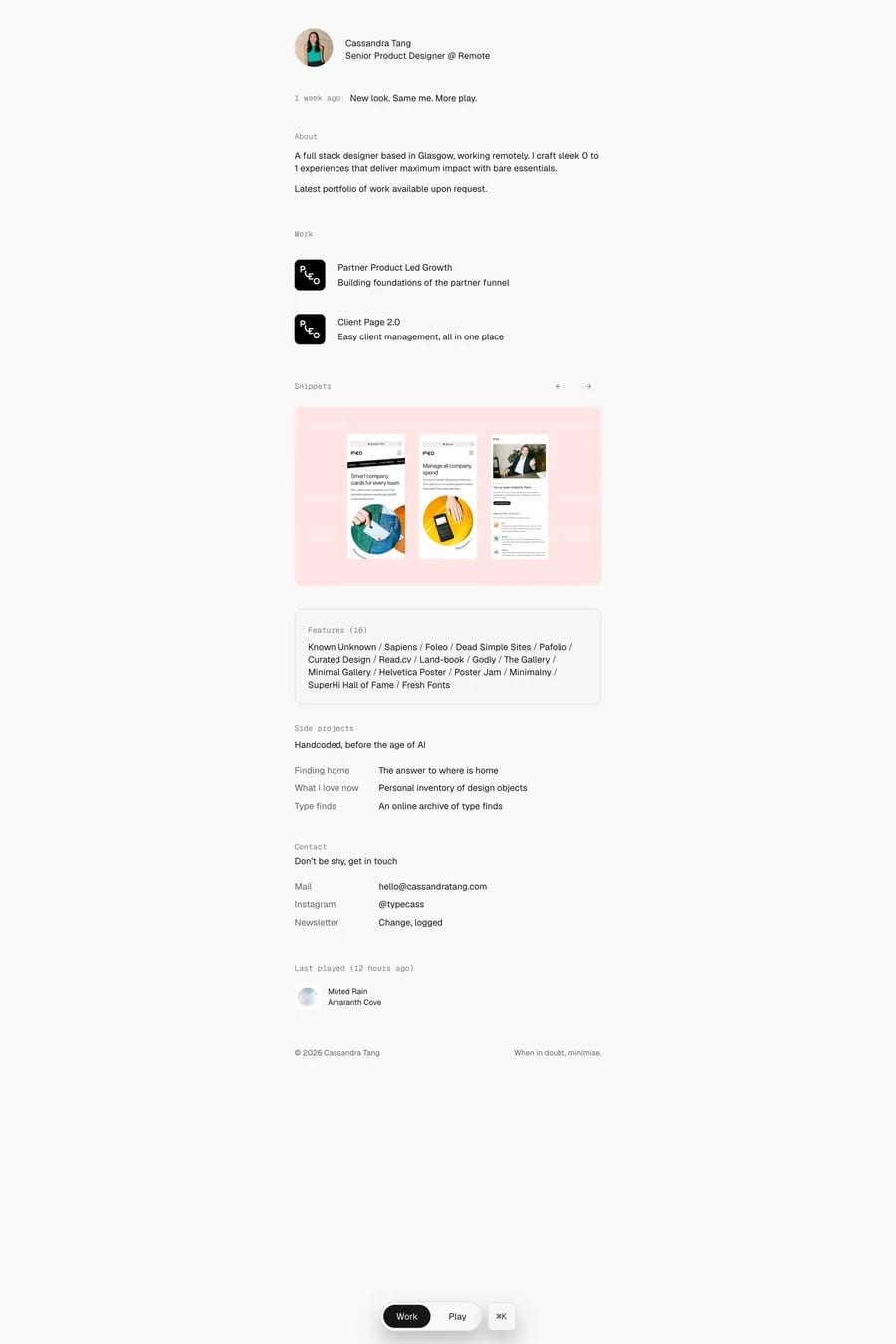 Cassandra Tang — portfolio website screenshot