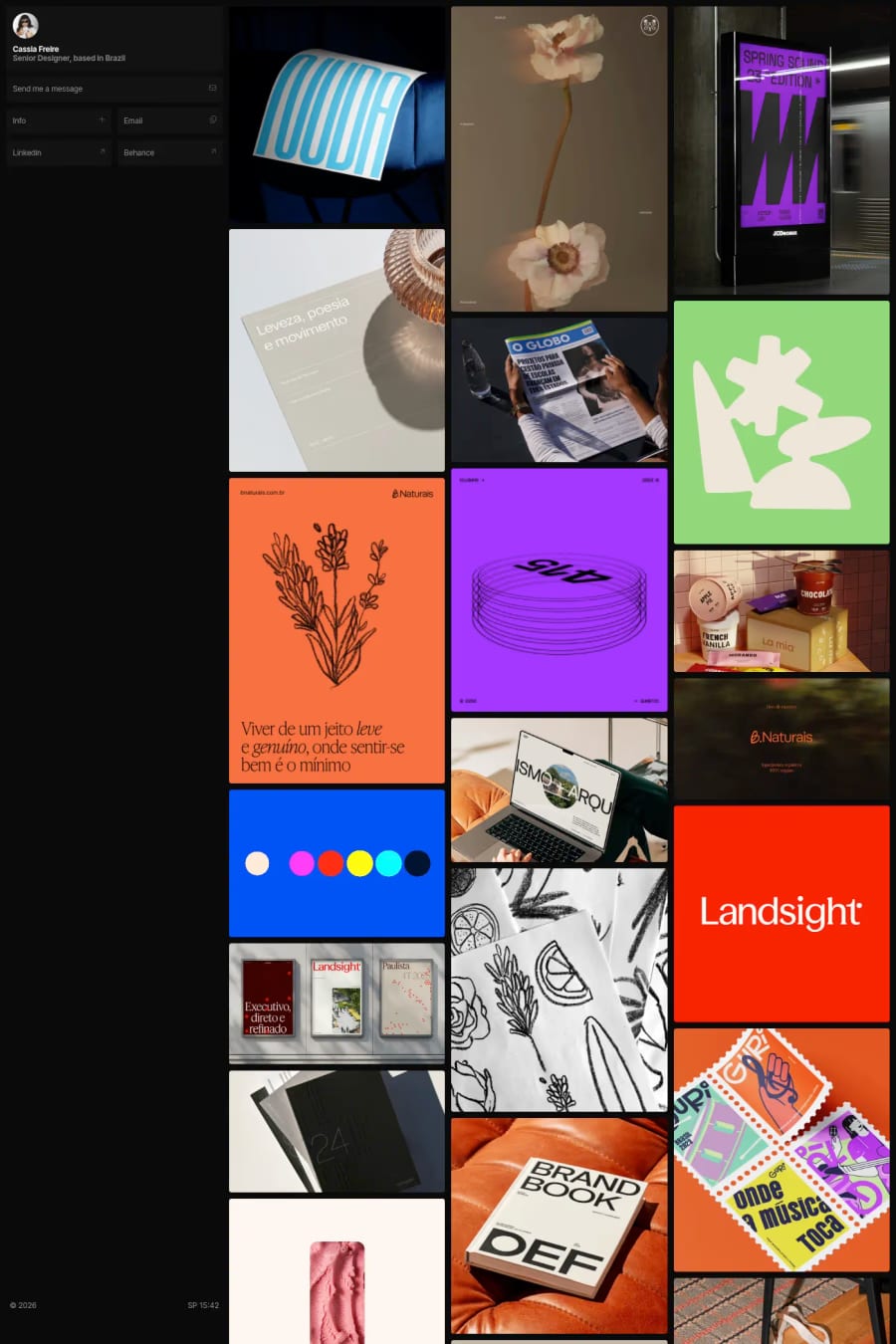 Cassia Freire — portfolio website screenshot