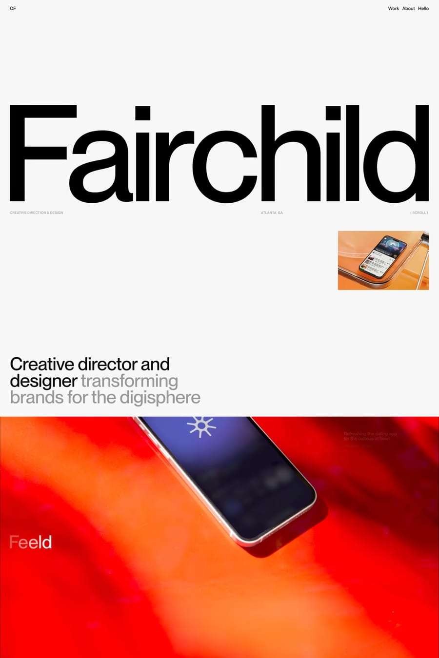 Chris Fairchild — portfolio website screenshot