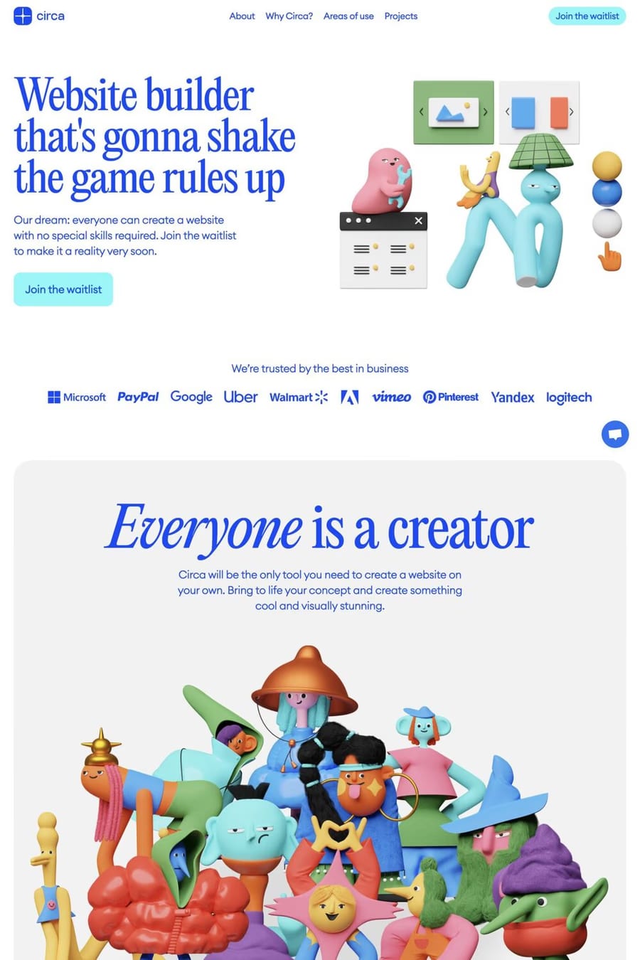 Circa — landing website screenshot