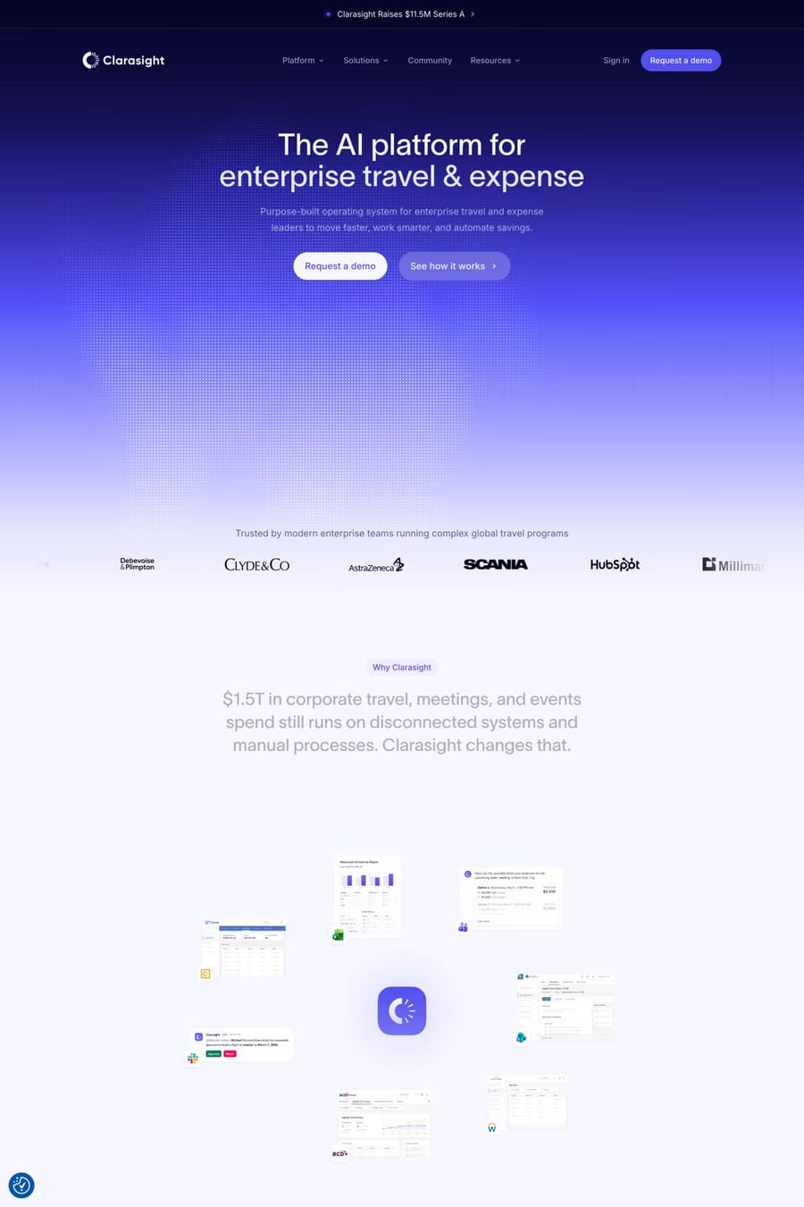 Clarasight — landing website screenshot