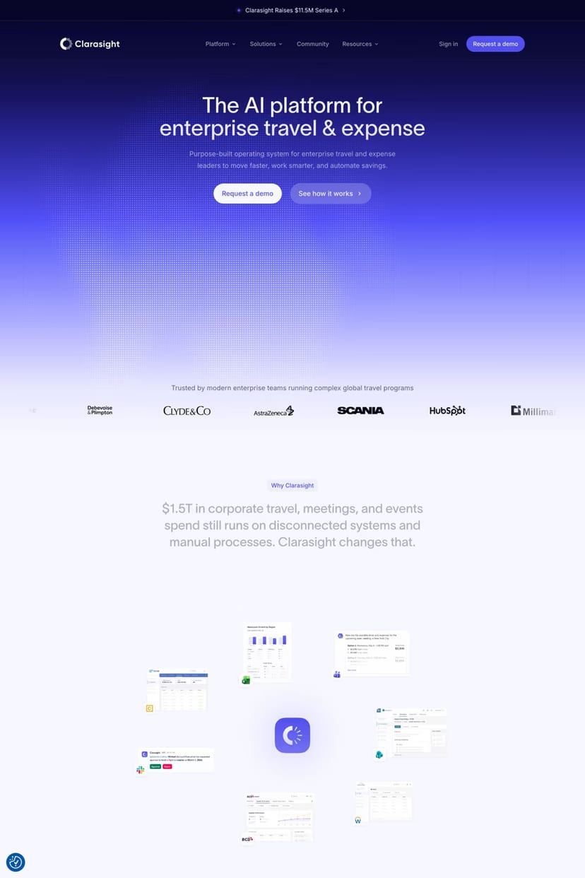 Clarasight — screenshot of a landing page