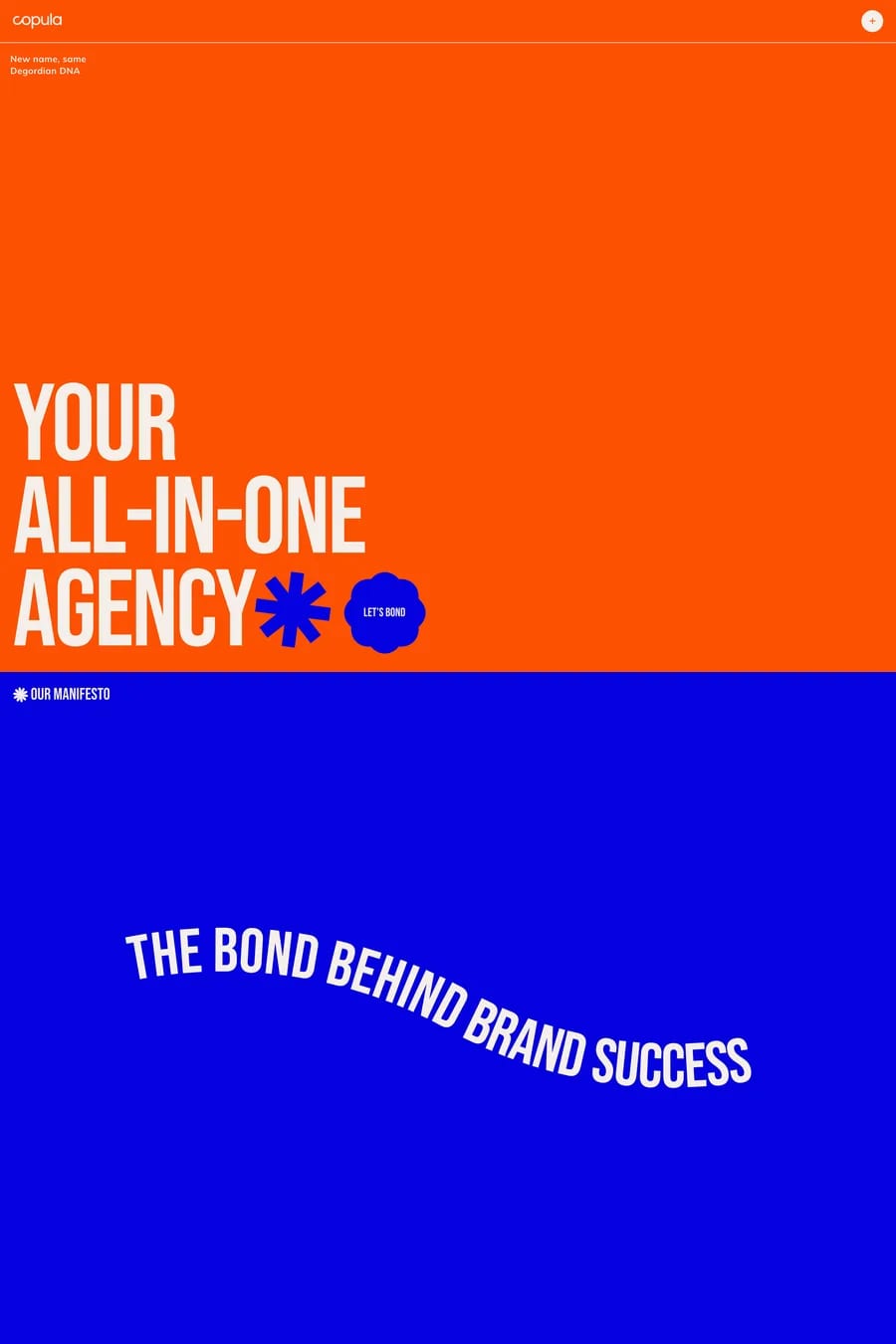 Copula Agency — agency website screenshot