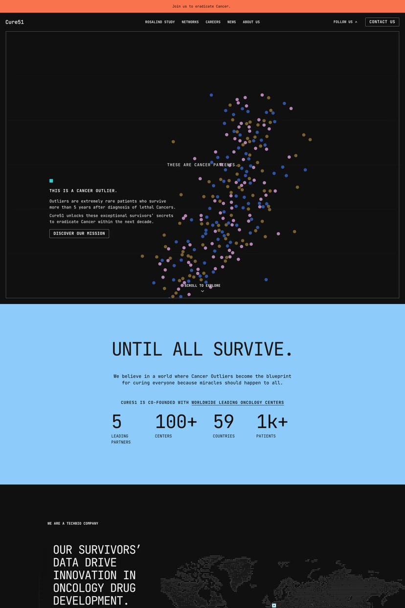 Cure51 — screenshot of a landing page